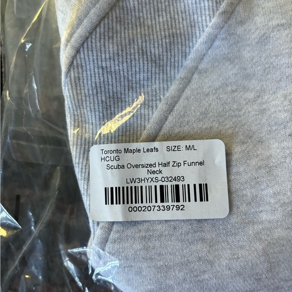 Lululemon x Toronto Maple Leafs Half Zip Scuba Hoodie Funnel Neck Size M/L - Picture 3 of 5